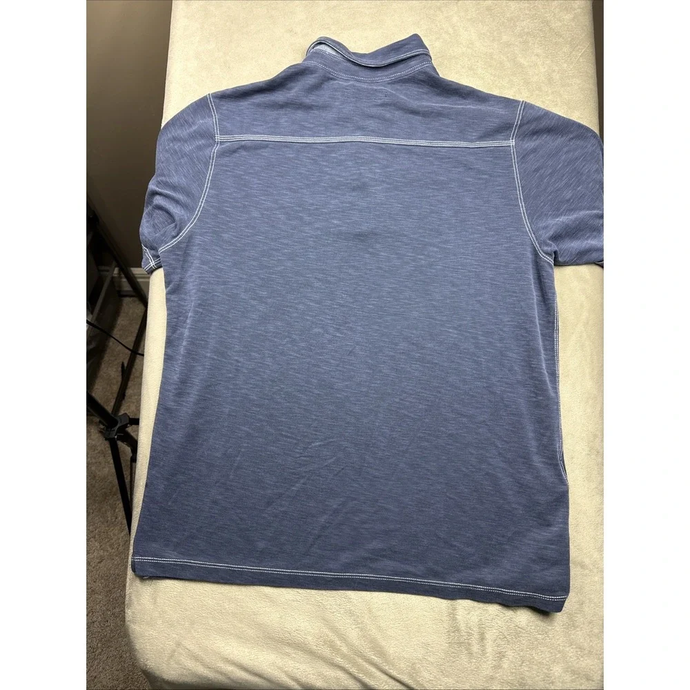 Tommy Bahama Polo Shirt Mens Med Heather Blue Performance Modal Blend - Picture 12 of 16